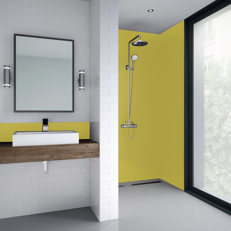48" x 96" Tin Backsplash in Yellow