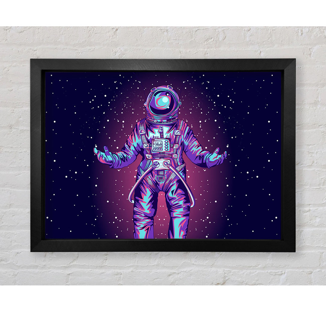 Spaceman Star Purple - Einzelner Bilderrahmen Kunstdrucke