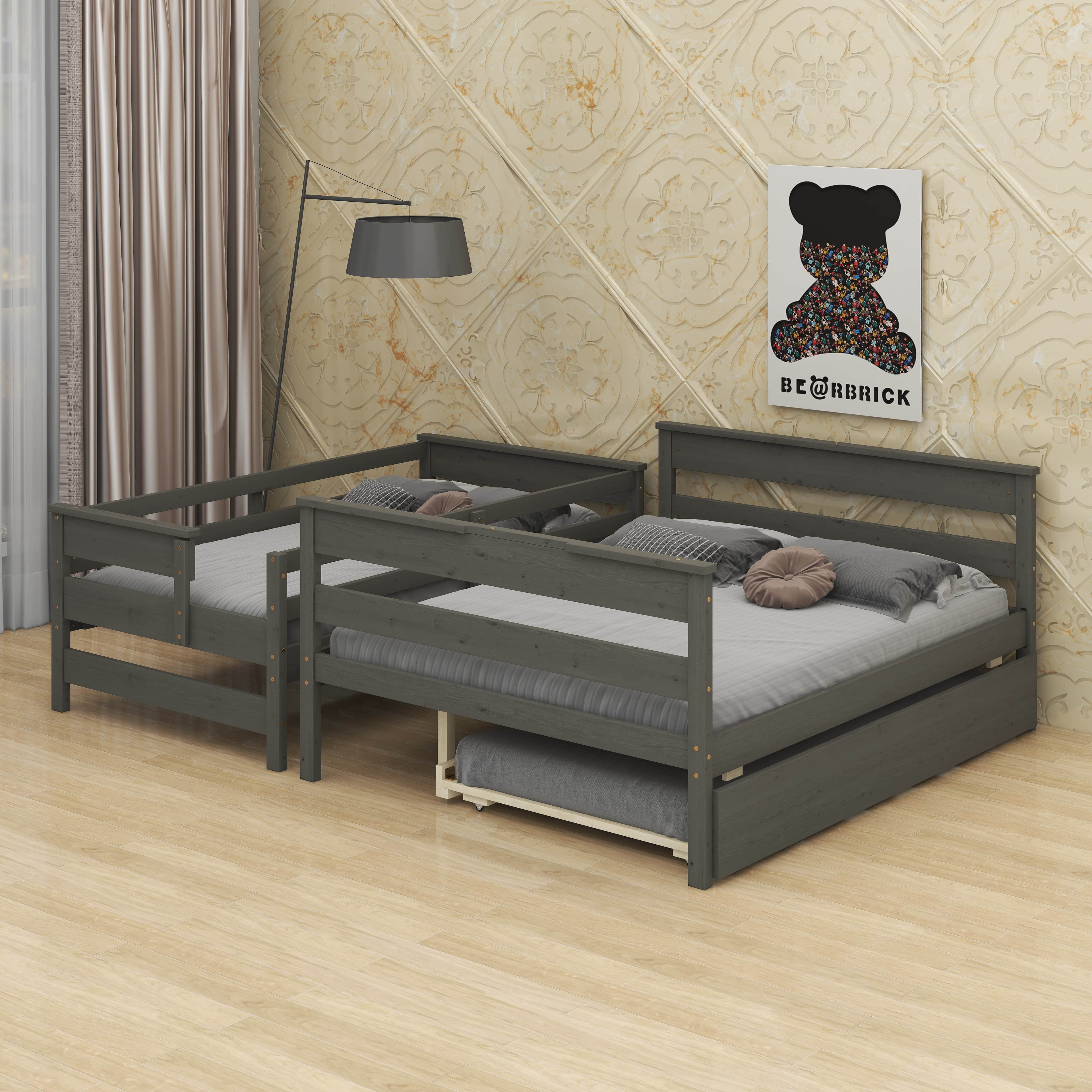 Harriet Bee Twin Over Full Bunk Bed With Trundle - Wayfair Canada