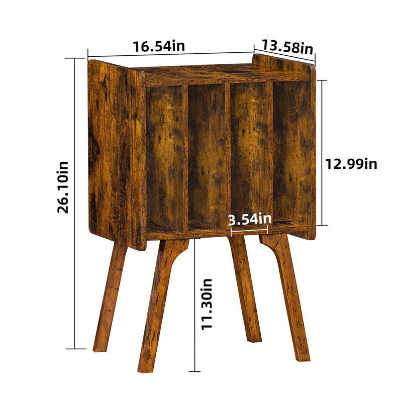 Support pour tourne-disque, Brun rustique