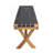 X-Cross Frame Bench, Rope Weave Design Patio Bench