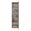 Alesia de rangement moderne avec 5 tablettes et façade en verre, parfait pour exposer des collections et organiser des articles essentiels