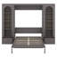 Grand lit escamotable avec tablettes de rangement, armoires, tiroirs et lumières DEL, cadre de lit mural pliant pour chambre d'amis, appartement