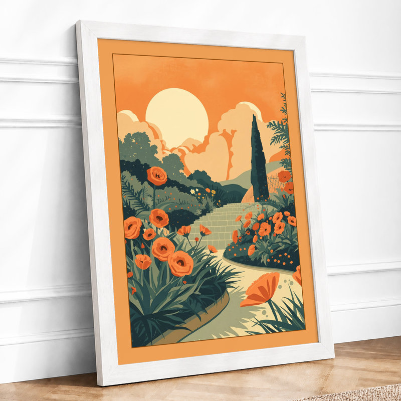 Tuscan Afternoon Botanical - Framed Print, A1 - 84.1 x 59.4 cm, White
