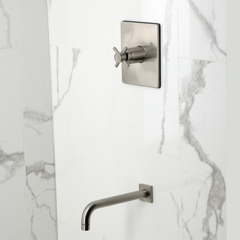 Kingston Brass Concord Single-Handle Pressure Balanced Tub Faucet, Brushed Nickel