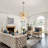 9-Light Modern Gold Crystal Leaf Chandelier Dimmable Luxury Pendant Light