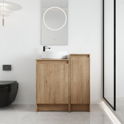 Vowar 32'' Free standing Single Bathroom Vanity With Ceramic Vanity Top