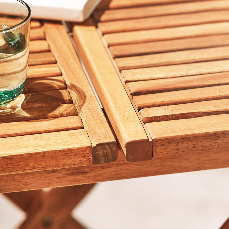 Square Acacia Outdoor Side Table , 50cm cm W 50cm cm D