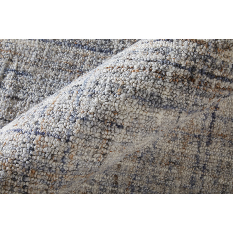 Hoyt Hand Tufted Polyester Abstract Area Rug in Brown/Ivory/Gray by Thom Filicia, Rectangle 5' x 8'
