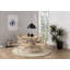 Trosper Oak Round Solid Wood Base Dining Table-73559414