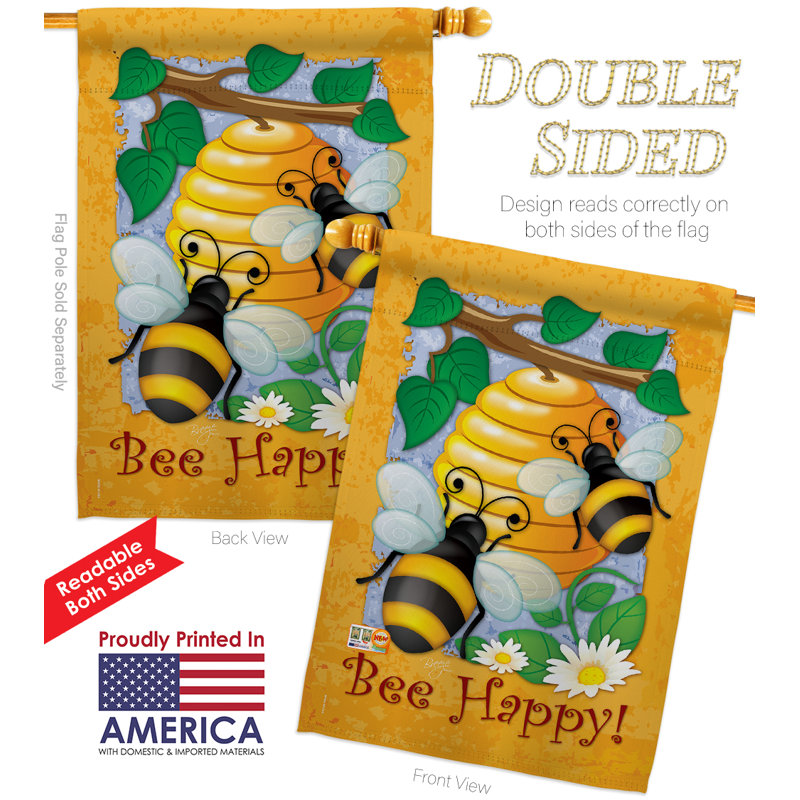 Double Sided 40'' H x 28'' W Polyester Animal Flag Set