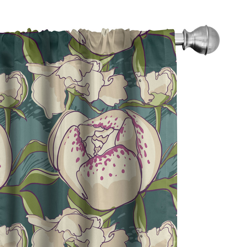 Semi Sheer Curtain Pair, 28" W x 63" L