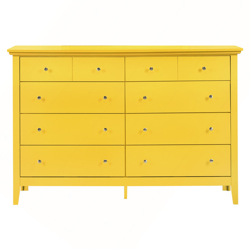 Commode de rangement jaune Cheerful pour espaces modernes, Jaune