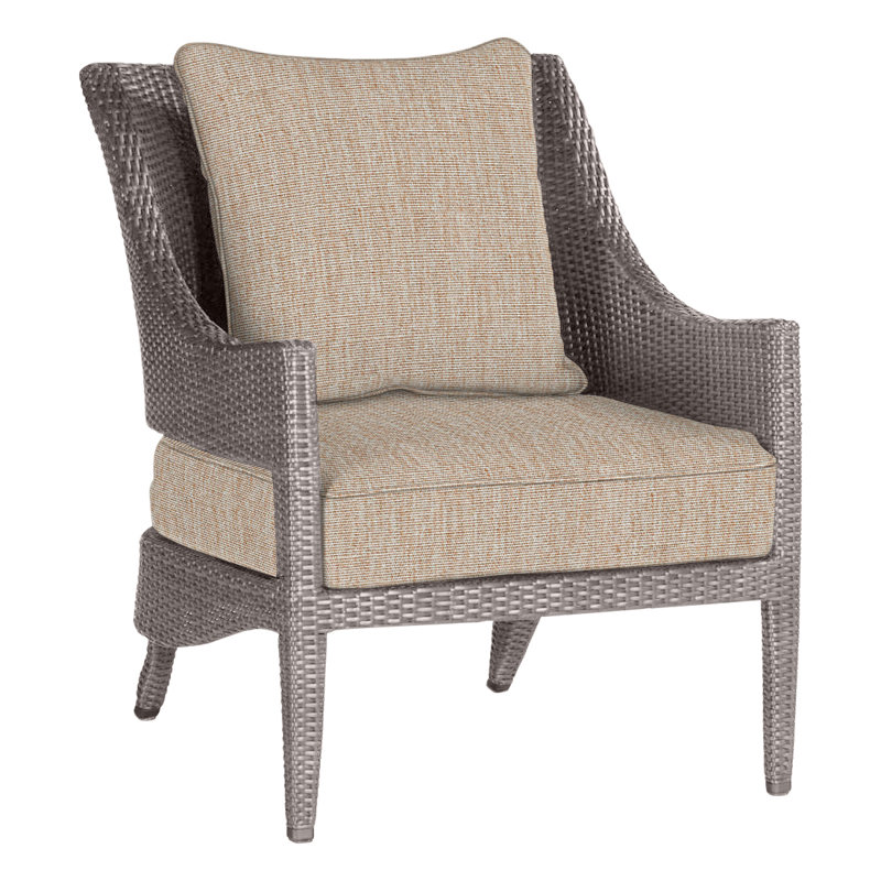 Athena Patio Lounge Chair with Cushions, Oyster, Welt, Canvas Sand