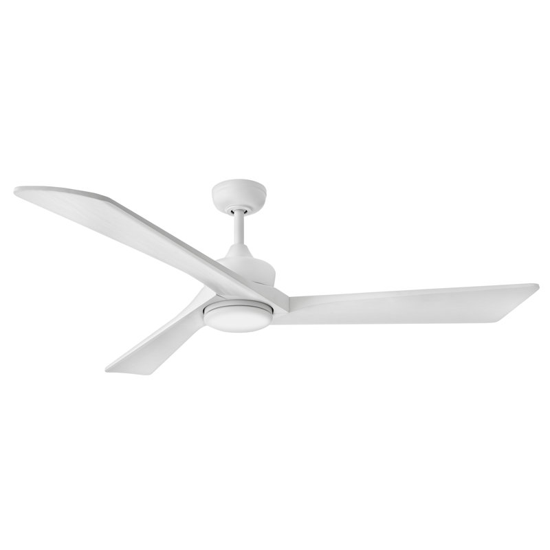 Sculpt 60'' Ceiling Fan with LED Lights, White, White
