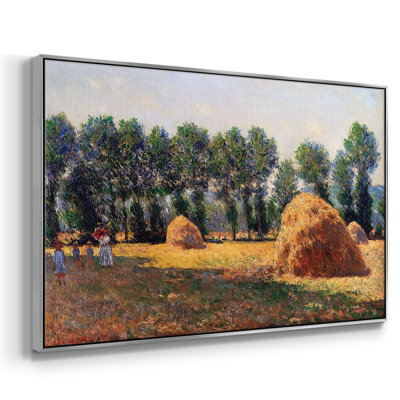 Haystacks at Giverny, 1885 - Reproduction sur toile flottante