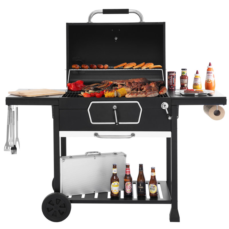 Royal Gourmet Deluxe 30-Inch Charcoal Grill, Black