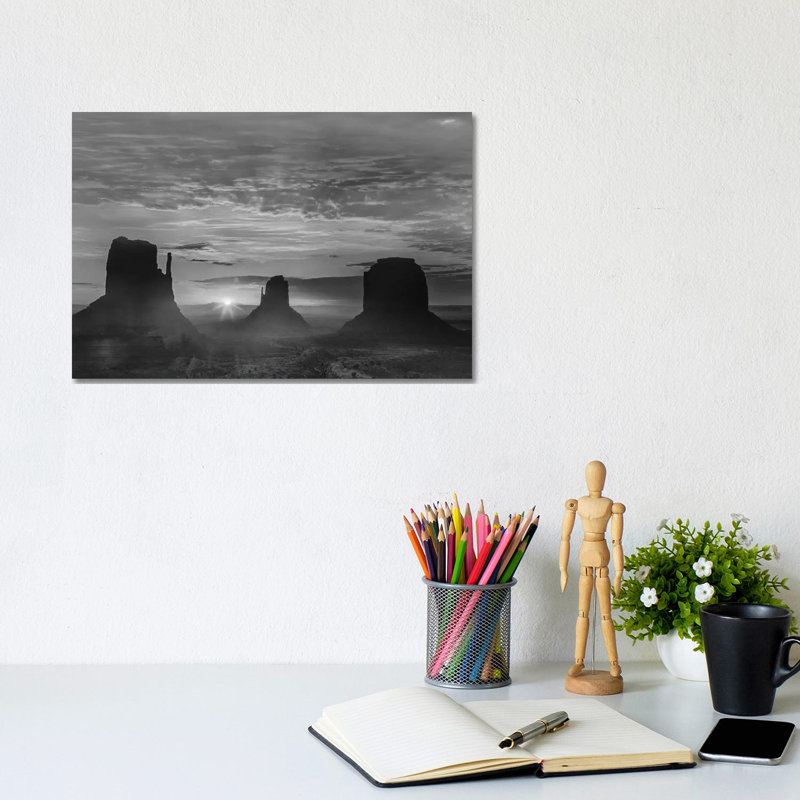 The Mittens And Merrick Butte At Sunrise, Monument Valley, Arizona by Tim Fitzharris - Wrapped Canvas Gallery-Wrapped Canvas Giclée