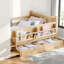 Lit pour enfant peu encombrant avec rangement, conception en bois massif, parfait pour une maison moderne