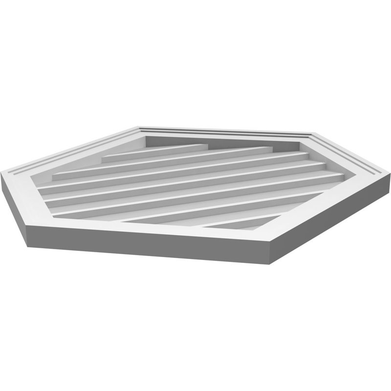 Ventilé vertical à pignon vertical 7/12 po, H 26 po x l 26 po x P 1,5 po