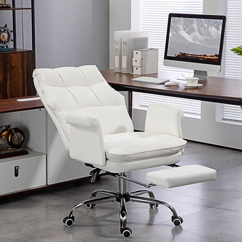 Fauteuil de direction, siège de bureau ergonomique avec repose-pieds