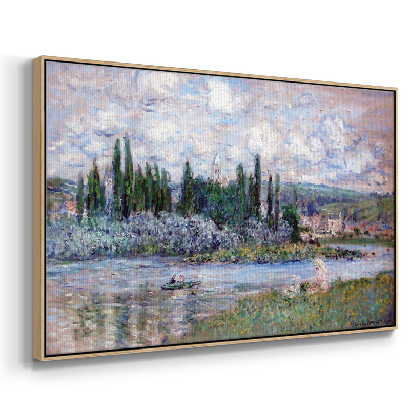 Vue de Vetheuil, 1880 (1), reproduction d'art sur toile, H 25 po x l 37 po x P 2 po, Naturel