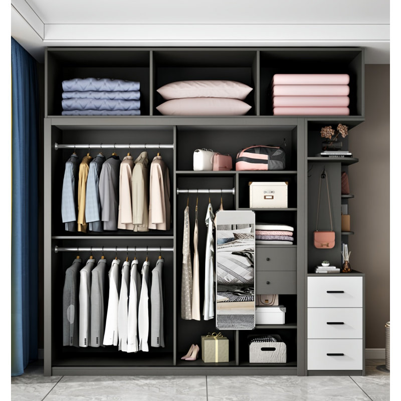Garde-robe simple et tendance, H 97,64 po x l 78,74 po x P 23,62 po