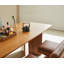 Table de salle à manger rectangulaire en bois massif couleur cerisier-2023856055