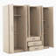 Armoire de chambre 6 portes grise