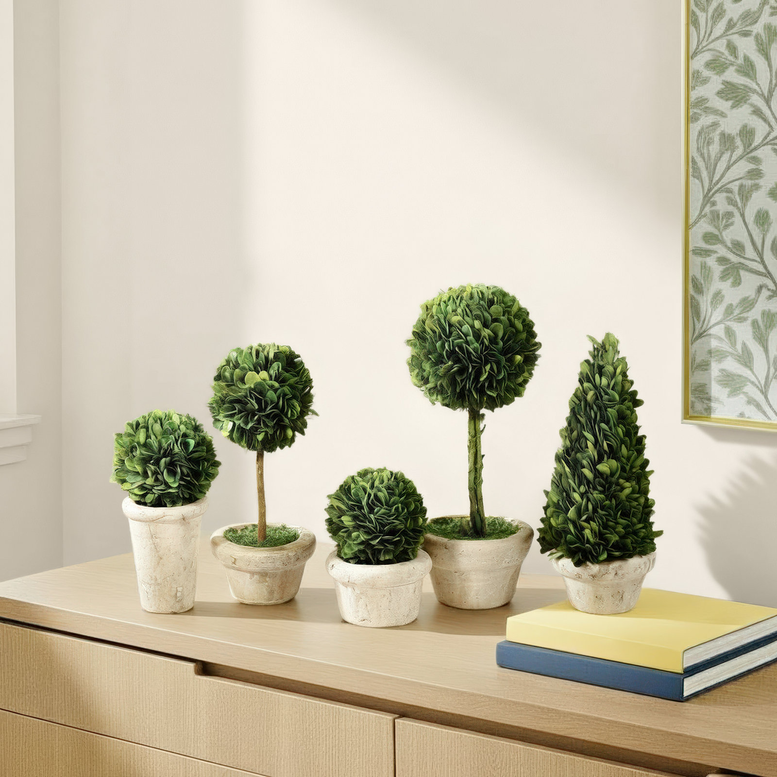 Alby 5 Piece PG Topiaries Potted Set