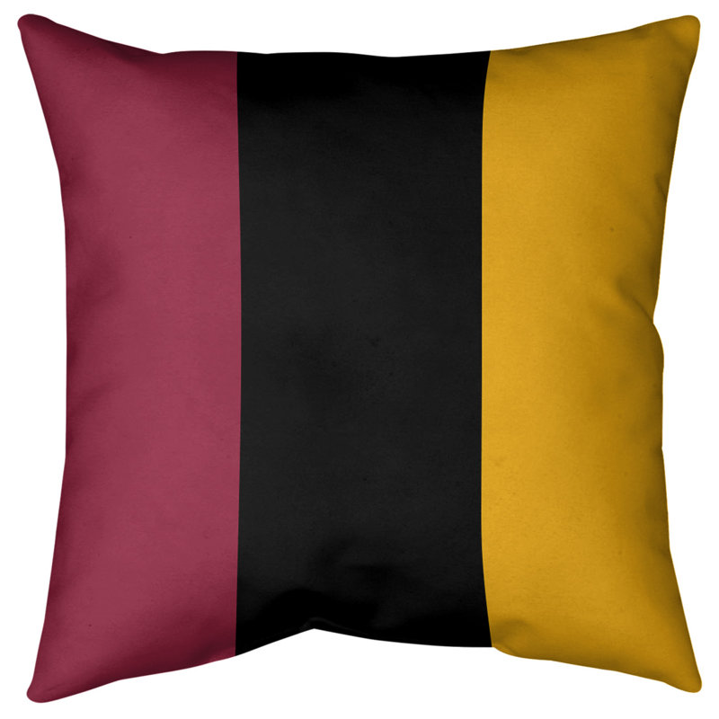 Coussin décoratif intérieur/extérieur en football arizona arizona, 20 po x 20 po, Jaune