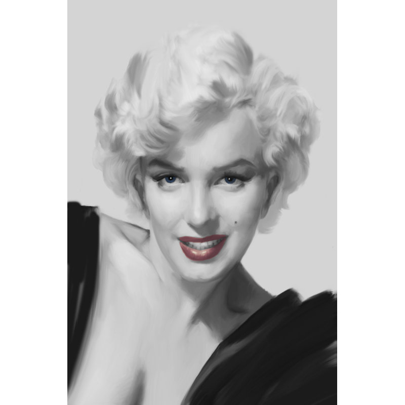 The Look Red Lips - Wrapped Canvas Print, 76cm H x 51cm W
