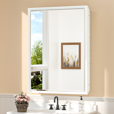 Armoire à pharmacie avec miroir et 3 tablettes Cyrille