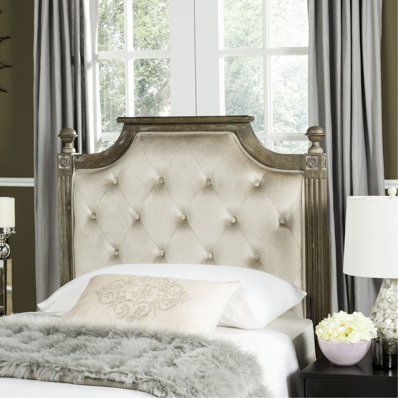 Fleur Upholstered Headboard, Twin, Beige