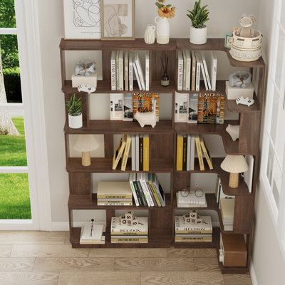 combination bookcase space saving corner bookshelf