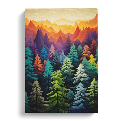 Pine Tree Colour Field - Single Picture Frame Print