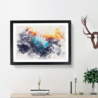 Lotus Flower Watercolour - Framed Print