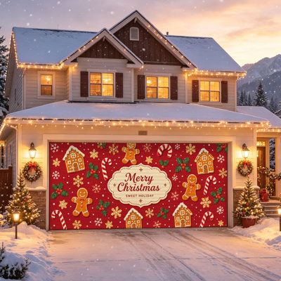 Housse de porte de garage Gingerbread Christmas