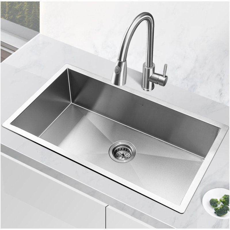 32'' L Undermount Single Bowl Stainless Steel Kitchen Sink