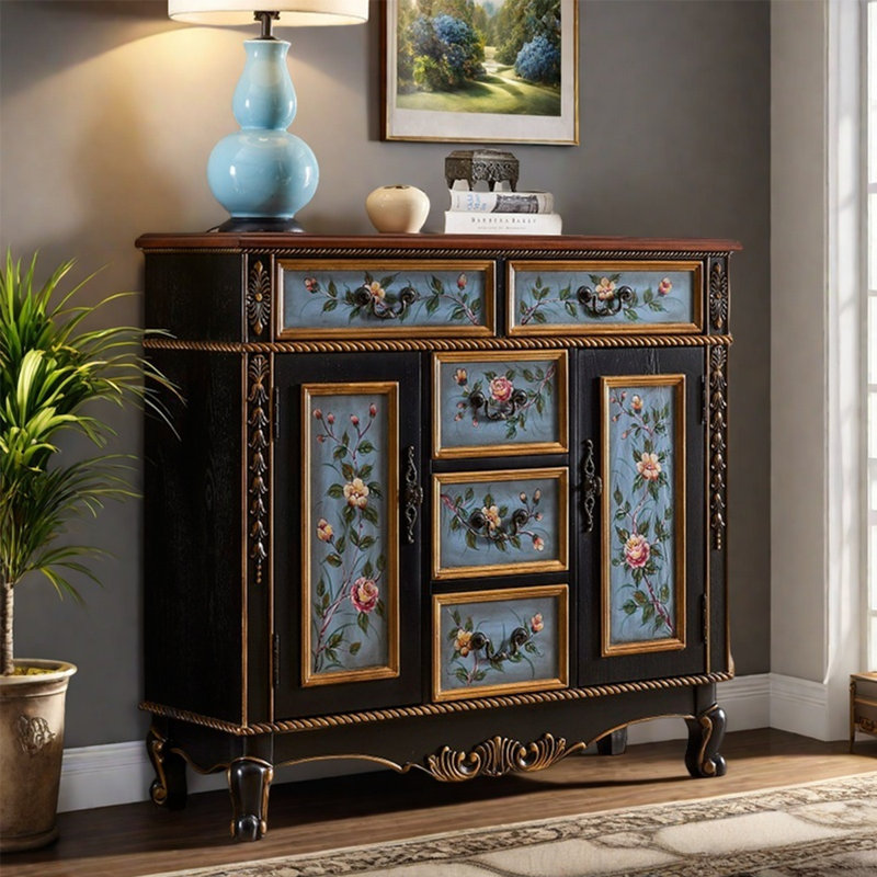 5-Drawer 2-Door Storage Cabinet