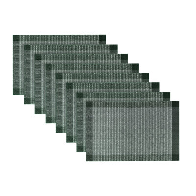 Vinyl Striped Rectangle Placemat