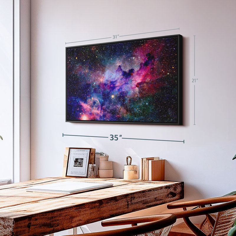 Impression sur toile Galaxy Galaxy Nebula, H 21 po x l 31 po