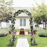 7'8" H x 4'5" W Patio Metal Garden Arch Trellis,Arbor Trellis for Climbing Plants Support or Wedding Decor