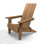 Chaise Adirondack surdimensionnée et pliante, chaises de patio d'extérieur en plastique texturé à haut dossier avec une capacité de poids de 400 lb, résistantes aux intempéries et à la décoloration pour la pelouse, le jardin, la terrasse ou le camping, le teck