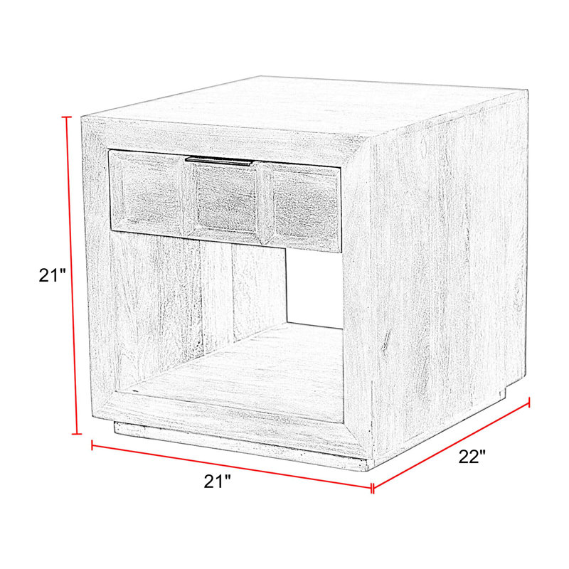 Table de bout rectangulaire avec rangement Rectangle