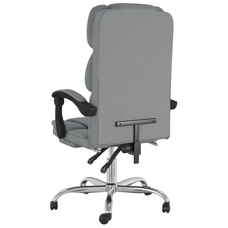 Reclining Office Chair Fabric Desk Chair Furniture, Light Gray