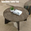 Table basse ronde 36 po, noyer