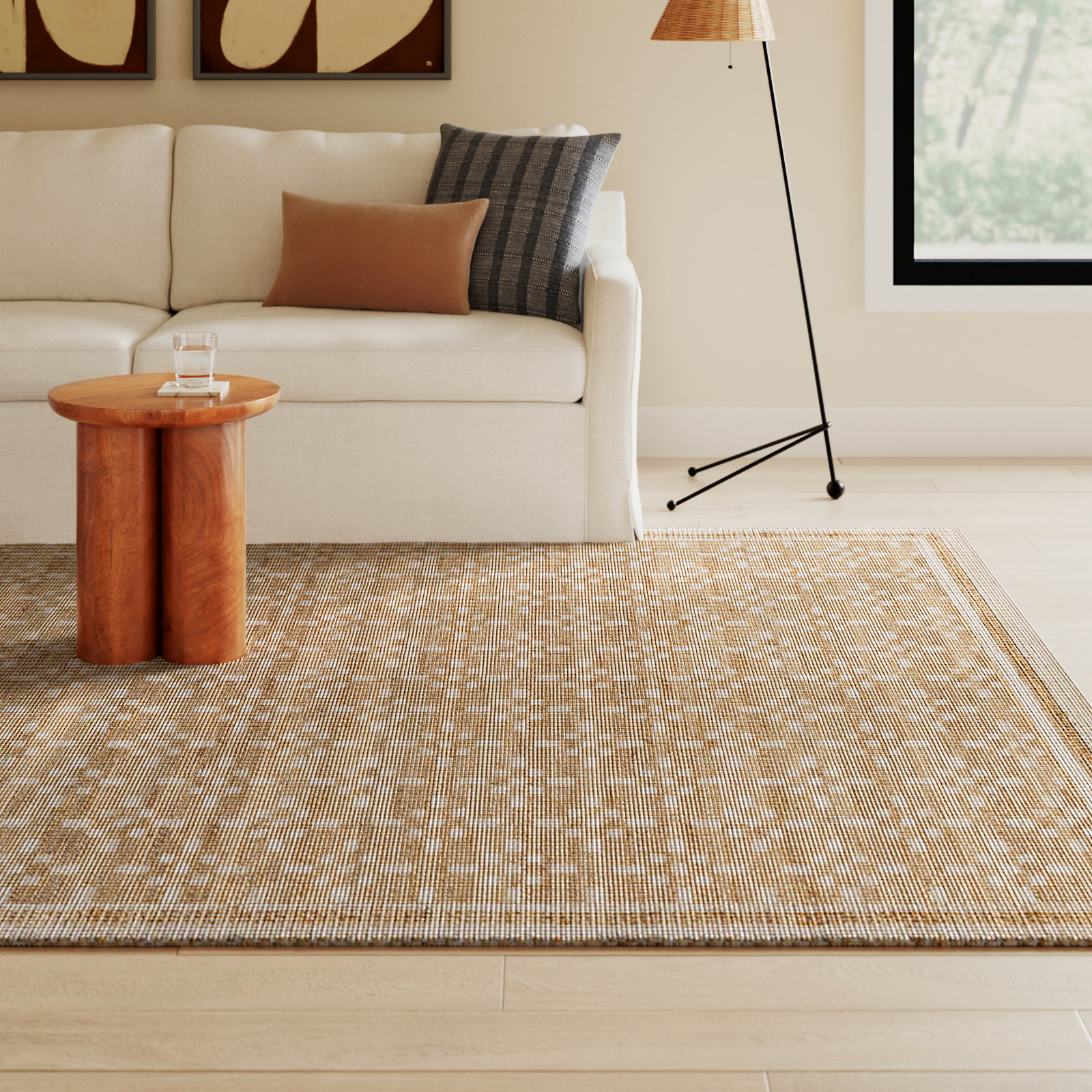 Judy Natural / Ivory Area Rug, Rectangle 7'9" x 9'9"