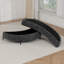 Repose-pieds de rangement moderne en forme de demi-lune de 47,2 po avec pieds en métal-1601361565