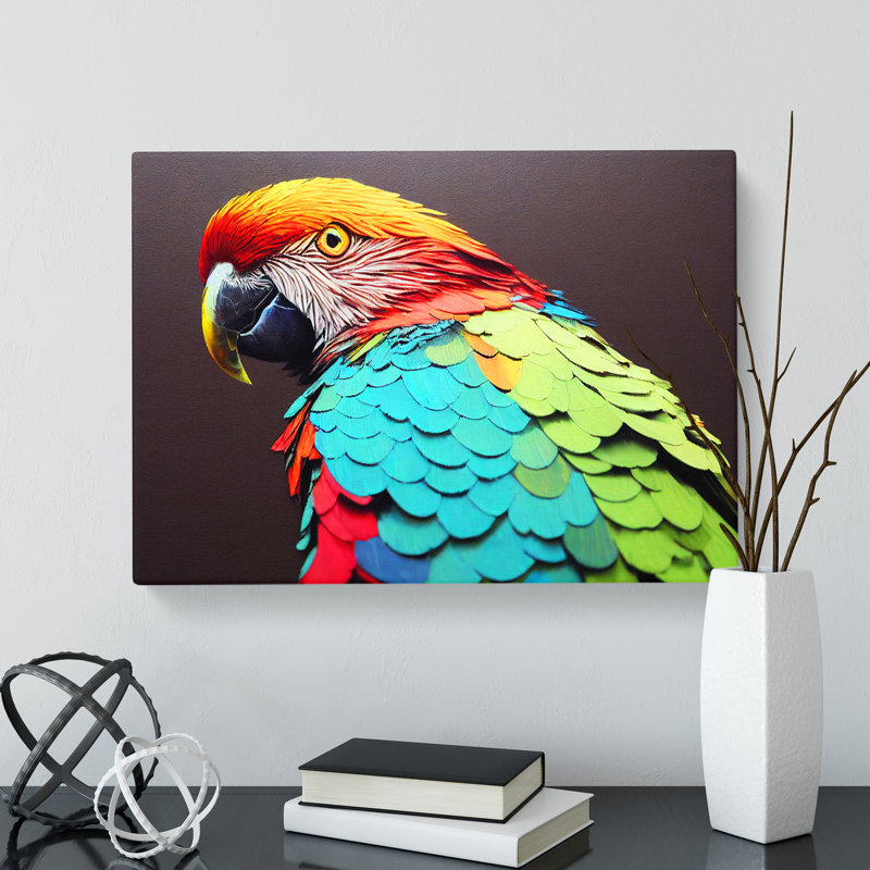 Parrot Portrait Vol.2 - Wrapped Canvas, 40cm H x 60cm W x 3cm D